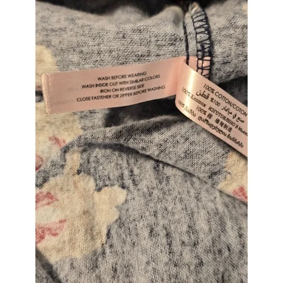 la Vie en Rose Womens Navy Blue Golden Retriever Flannel Pajama Set Large L - Picture 15 of 16